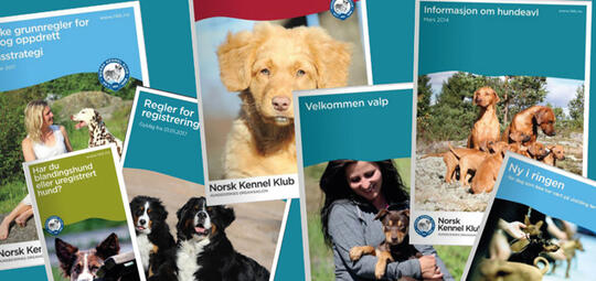 collage av brosjyrene til NKK